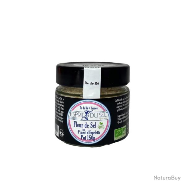 FLEUR DE SEL AU PIMENT DESPELETTE 150G - ESPRIT DU SEL