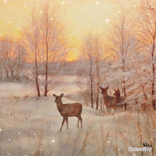 SERVIETTE BICHE COUCHE DE SOLEIL - AMBIENTE