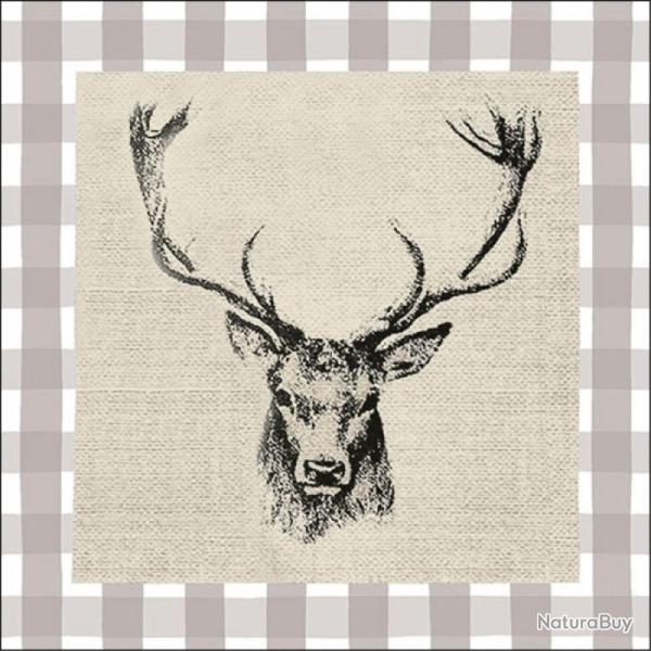 SERVIETTE TETE DE CERF - AMBIENTE