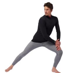 TSHIRT COL ZIPPE COMFORT4 NOIR DAMARTSPORT