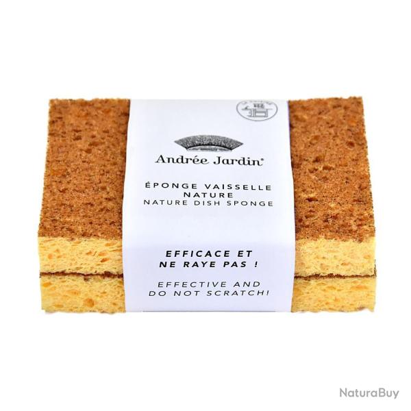 EPONGE VAISSELLE NATURELLE X2 - ANDREE JARDIN