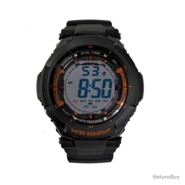 MONTRE ETANCHE NOIRE MULTIFONCTIONS