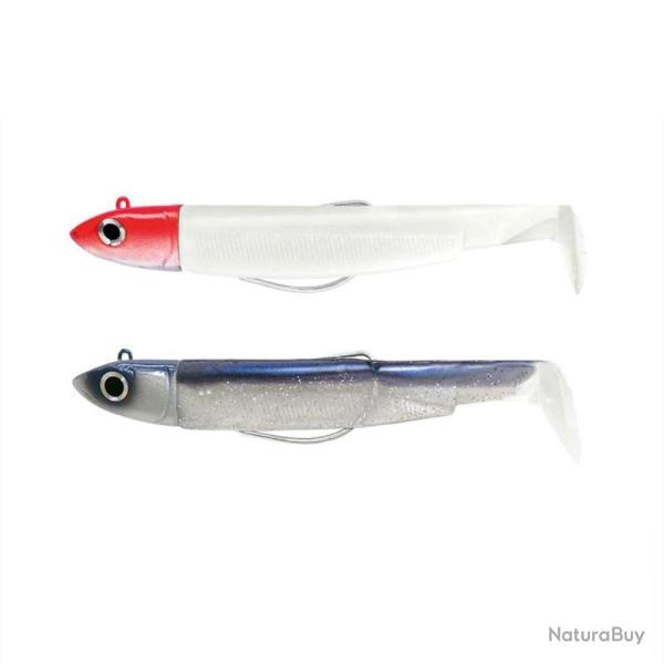 LEURRE BM70 DOUBLE OFF SHORE 6GR - WHITE/RED + ELECTRIC BLUE - FIIISH