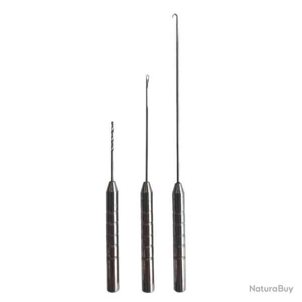 JEU DE 3 AIGUILLES A BOUILLETTES - 