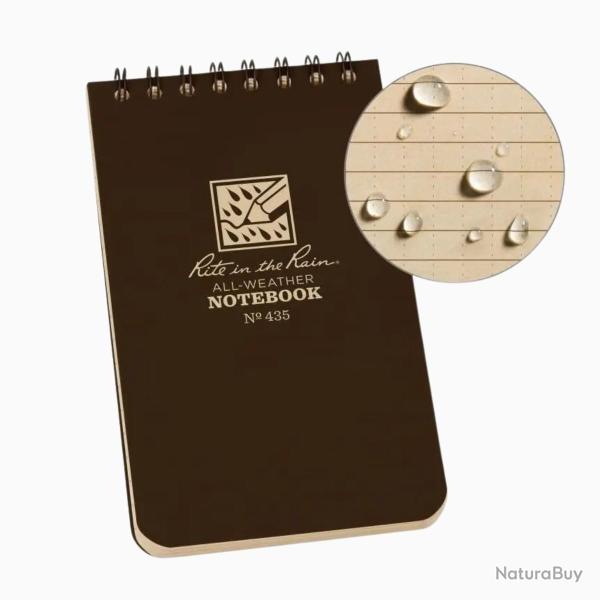 Calepin imperm�able 8x13 Top Spiral Marron