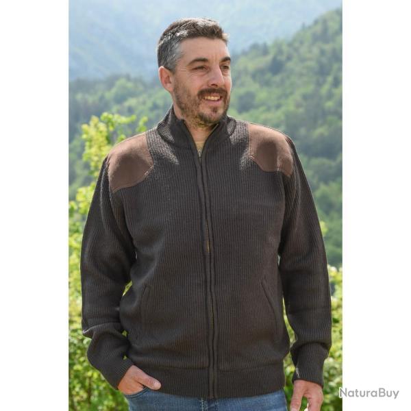 VESTE TRICOT POLAIRE MARRON - XL - WINCHESTER