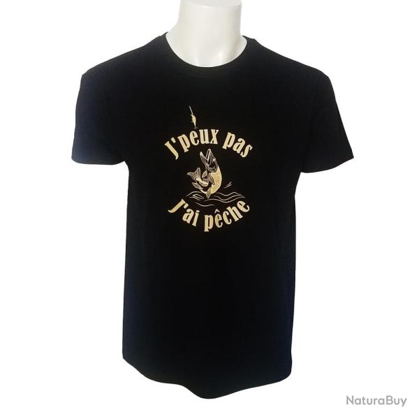 TSHIRT ENFANT JPEUX PAS PECHE NOIR - 12/14 ANS - BARTAVEL