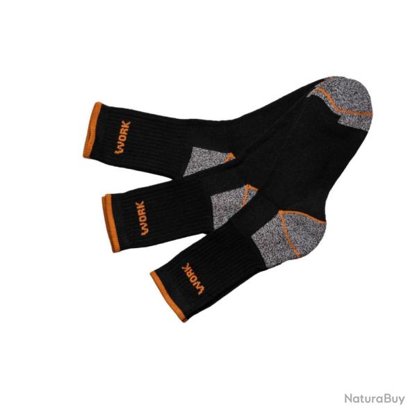 LOT DE 3 PAIRES CHAUSSETTE TRAVAIL - 43/46 - 