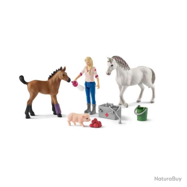 VISITE DU VETERINAIRE PR JUMENT ET POULAIN - SCHLEICH