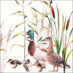 SERVIETTE COUPLE DE CANARDS - AMBIENTE