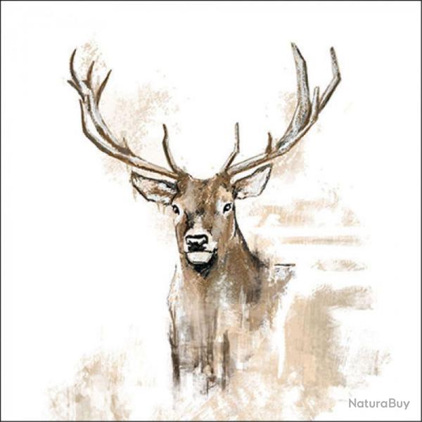 SERVIETTE AVEC CERF MODERNE - AMBIENTE