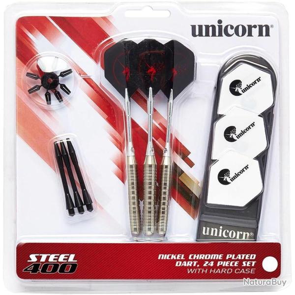 3 FLECHETTES POINTE ACIER 400 - UNICORN