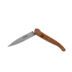 COUTEAU LE POCHE COLLECTION ELYSEE MANCHE BOIS D'OLIVIER COFFRET - JEAN DUBOST