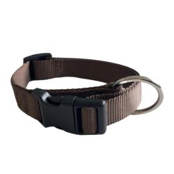COLLIER NYLON MARRON - 40/55CM - 