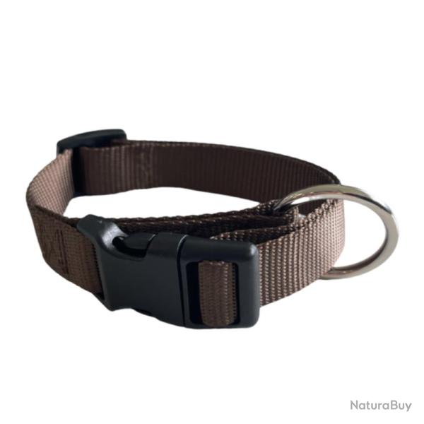 COLLIER NYLON MARRON - 40/55CM - 