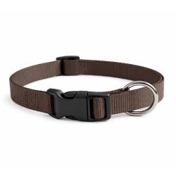 COLLIER NYLON MARRON - 30/45CM - 