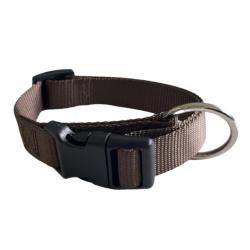 COLLIER NYLON MARRON - 45/65CM - 