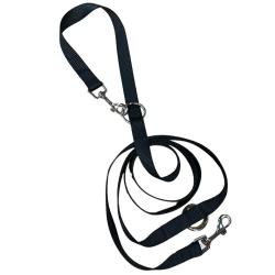 LAISSE NYLON PLATE 3 POSITIONS - Noir - 