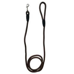 LAISSE NYLON RONDE MARRON - 2m - 