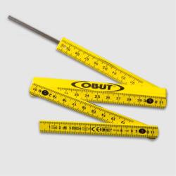 METRE PLIANT A TIRETTE JAUNE - OBUT
