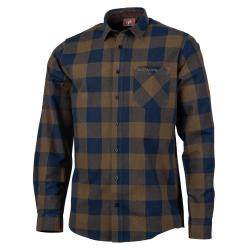 CHEMISE CARREAUX BUCHE KAKI SOMLYS