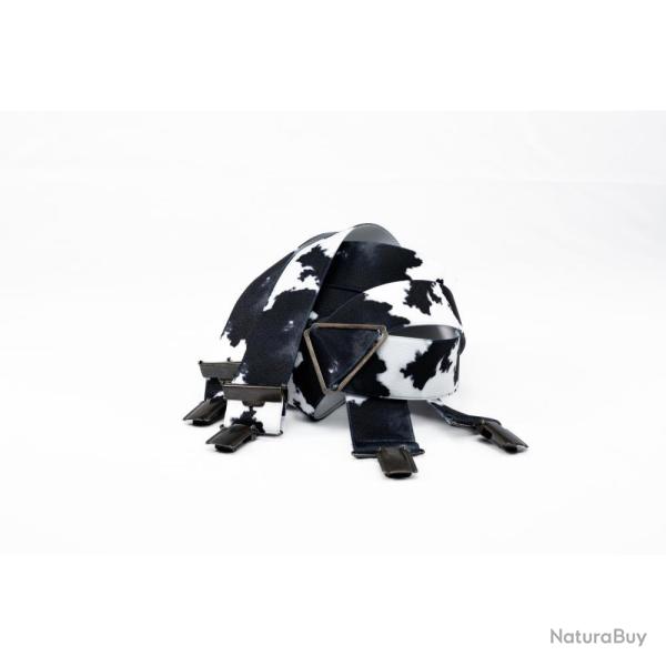 BRETELLES MOTIF VACHE NOIR ET BLANC - BOYER