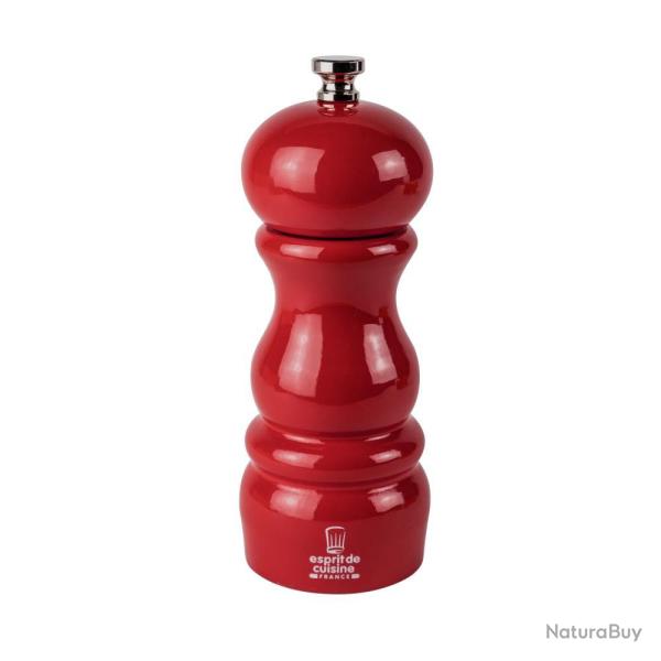 MOULIN A POIVRE EN CERAMIQUE AUTHENTIQUE 15 CM - Rouge - ESPRIT DE CUISINE