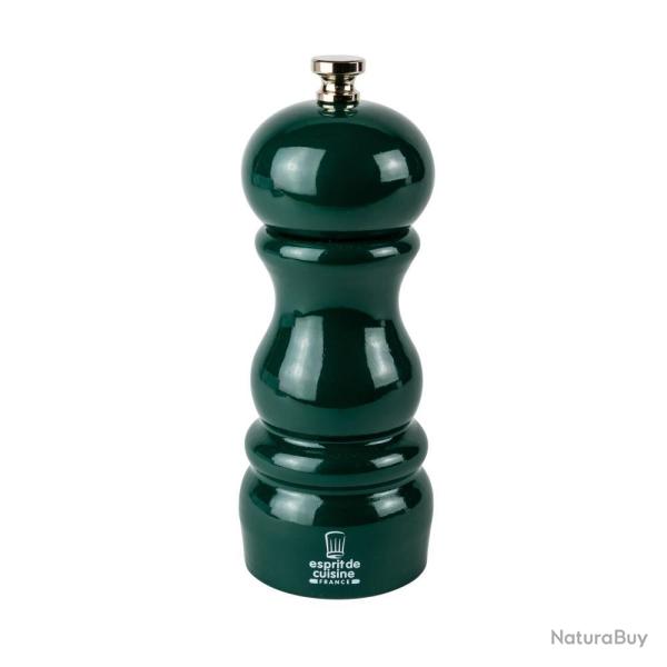 MOULIN A POIVRE EN CERAMIQUE AUTHENTIQUE 15 CM - VERT FORET - ESPRIT DE CUISINE