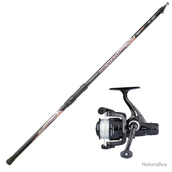 ENSEMBLE PECHE AU POSE FISH INSTINCT MYSTERY TELEPIKE 3M50 + MOULINET MEKA EFI 201 RD - SRT