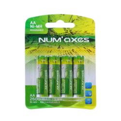 BLISTER 4 PILES AA RECHARGEABLES - GROUPE NUM'AXES