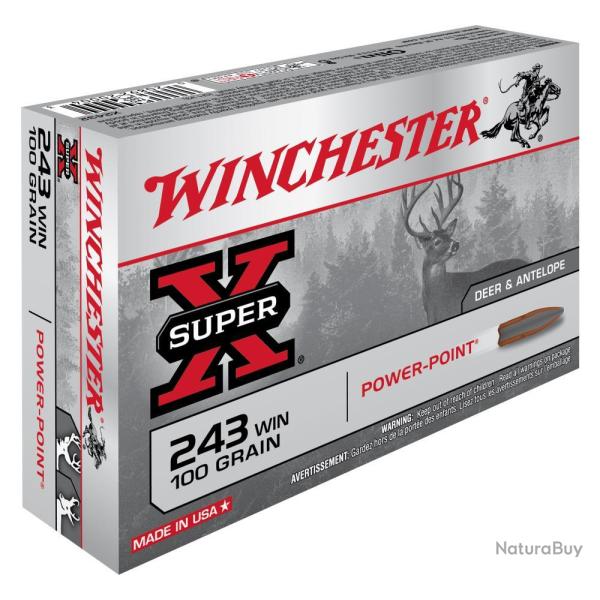BALLES 243WIN PP 100GR - WINCHESTER