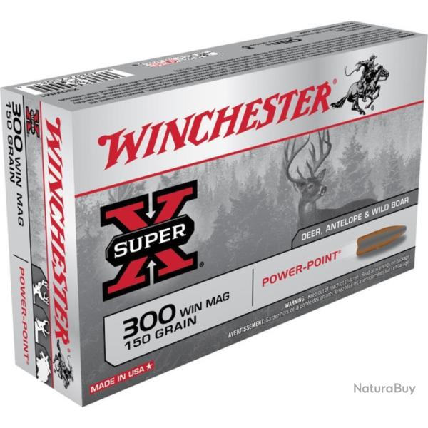 BALLES 300WIN MAG POWER POINT 150GR - WINCHESTER