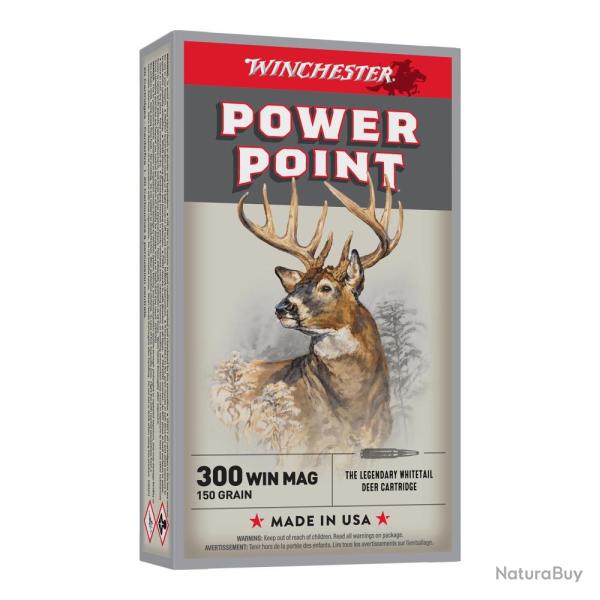 BALLES 300WIN MAG POWER POINT 150GR - WINCHESTER