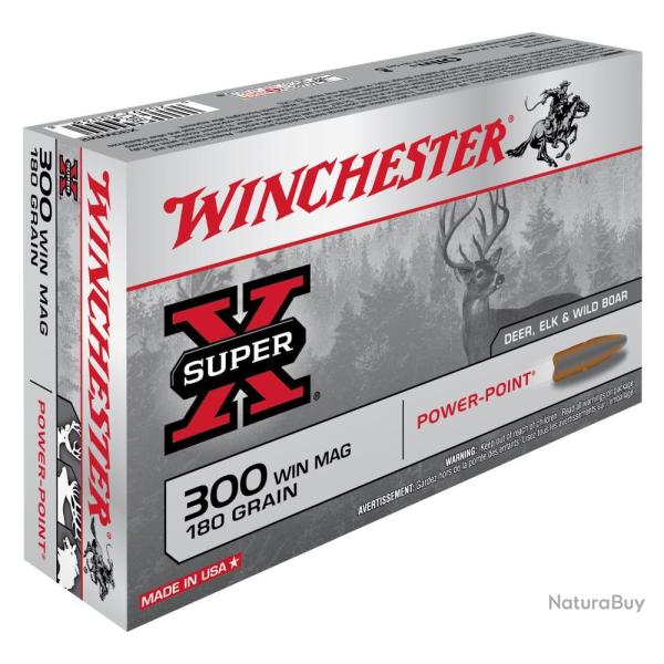 BALLES 300WIN MAG POWER POINT 180GR - WINCHESTER