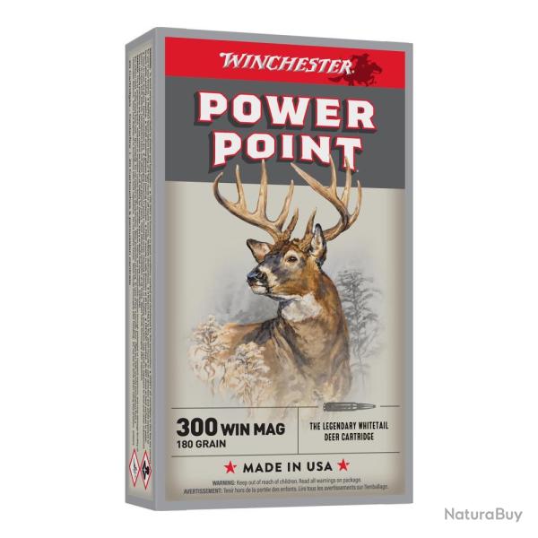 BALLES 300WIN MAG POWER POINT 180GR - WINCHESTER
