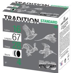 CARTOUCHES STANDARD 16/67 28G BG X25 - N 4 - FOB