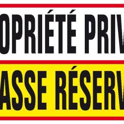 PANNEAU ALU PROP.PRIV.CHASSE RESERVEE - KROMA