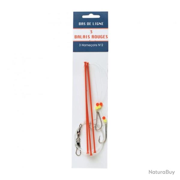 BAS DE LIGNE BALAIS ROUGE 3 HAM - No6 - FLASHMER