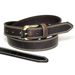 CEINTURON CUIR MARRON - BOYER