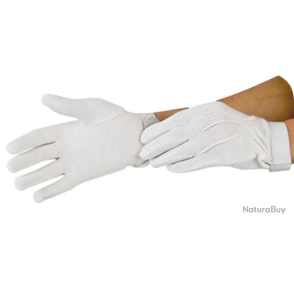 GANTS PICOT COTON BLANC ADULTE - XL - HORZE