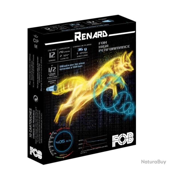 CARTOUCHES RENARD 12/36G N1/2 - FOB