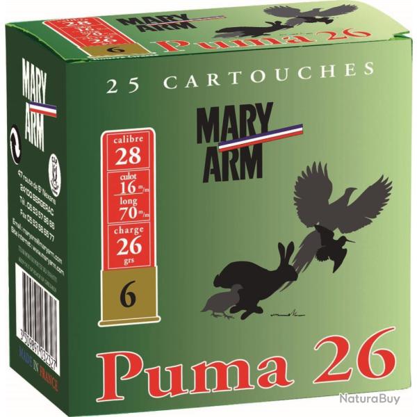 CARTOUCHES PUMA 26 28/70 26G BJ X25 - N 6 - MARY ARM