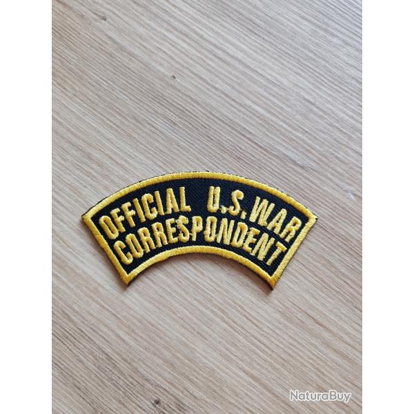 INSIGNE TISSU  : OFFICIAL U.S. WAR  CORRESPONDENT