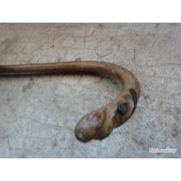 ancienne canne ""motif  tete animali�re