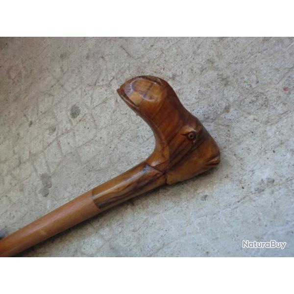 canne pommeau a tete d 'aigle