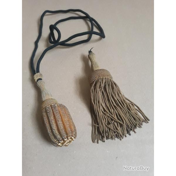 Sabre epee dragonne officier superieur WW 1 + 1 autre incomplete collection histoire militaria