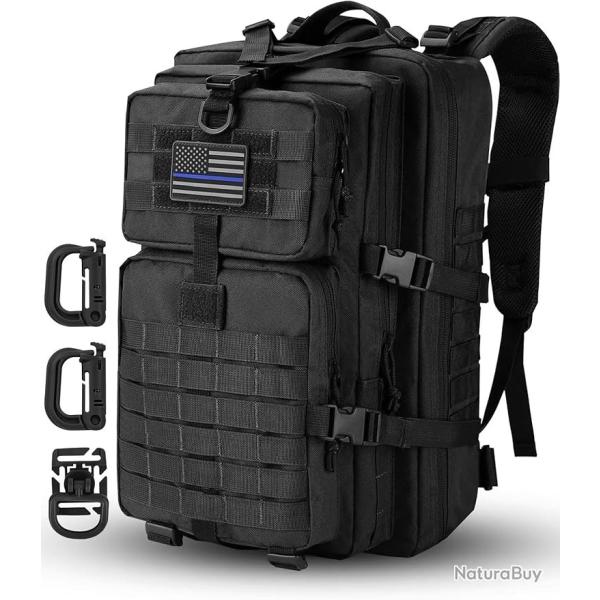 Sac  dos 40L Tactique Militaire Mousqueton Forme D Molle Grand Volume Chasse Randonne Escalade