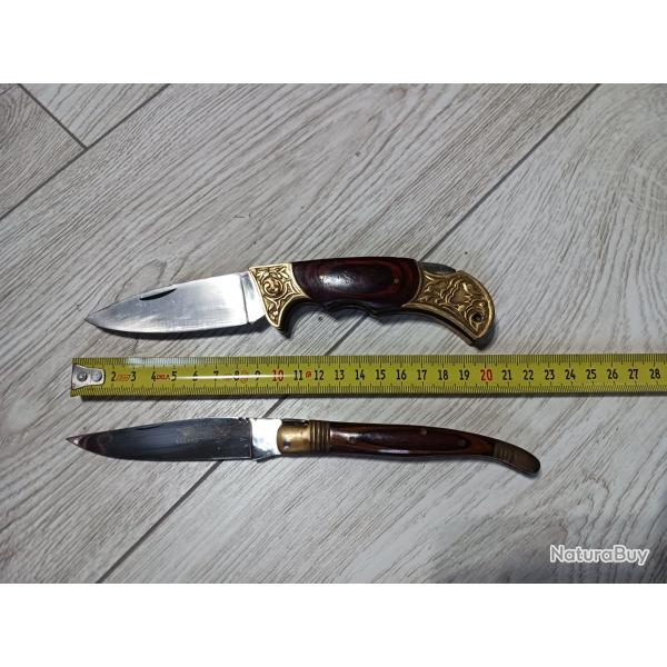 Lot deux couteaux de poche
