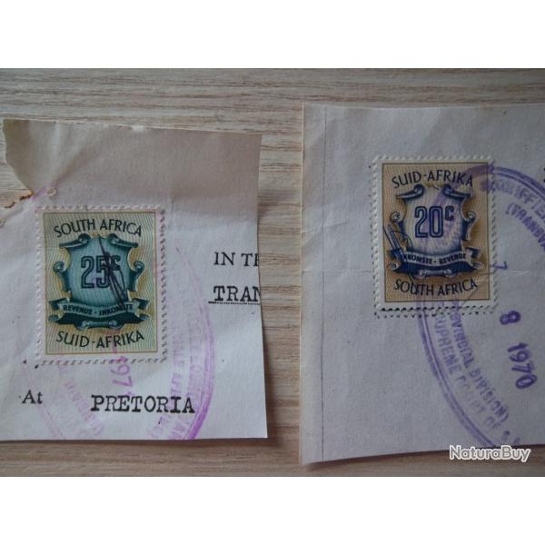 lot collection 2 timbres Afrique du Sud  1970