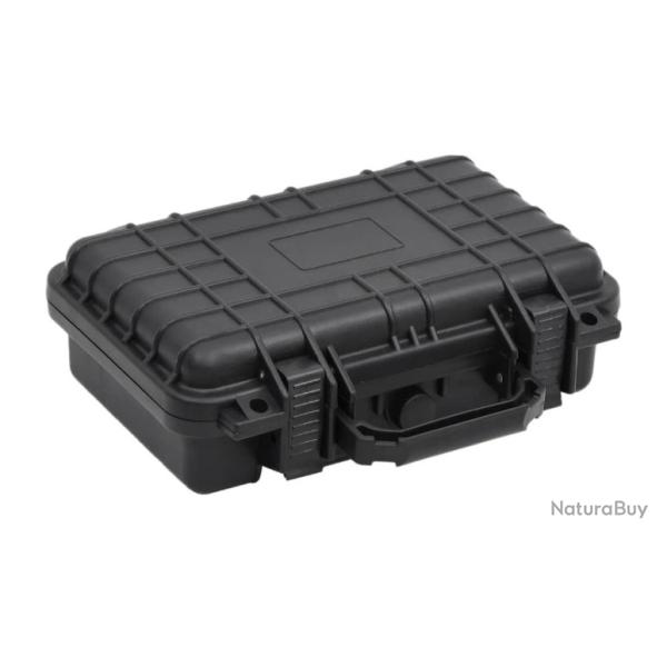 Valise vol portable PP noir 30x22x10 cm rigide avec mousse